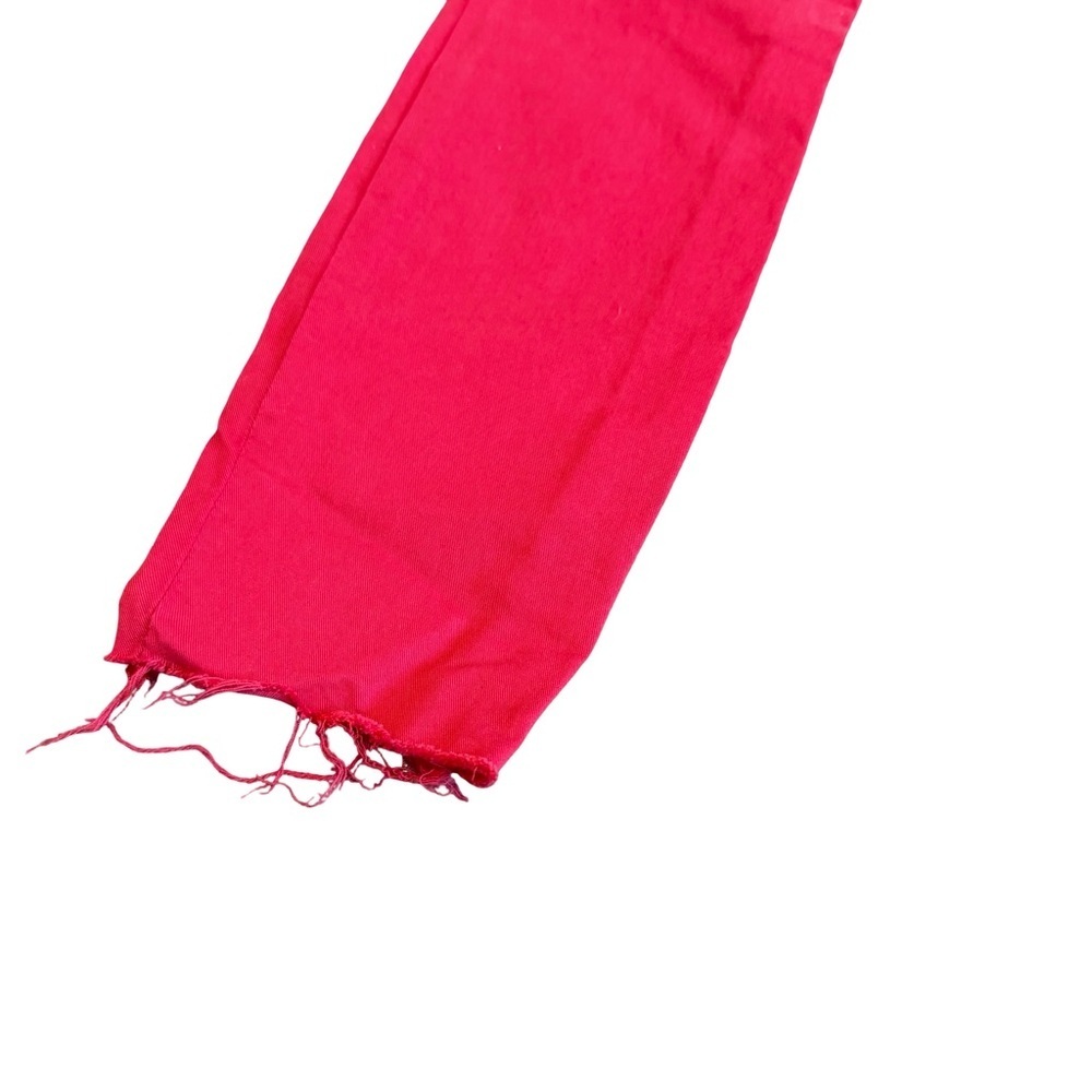 Frame Denim Le High Skinny Vintage Red Jeans Pants Stretch Raw Hem SIze 28 Women - Picture 10 of 14